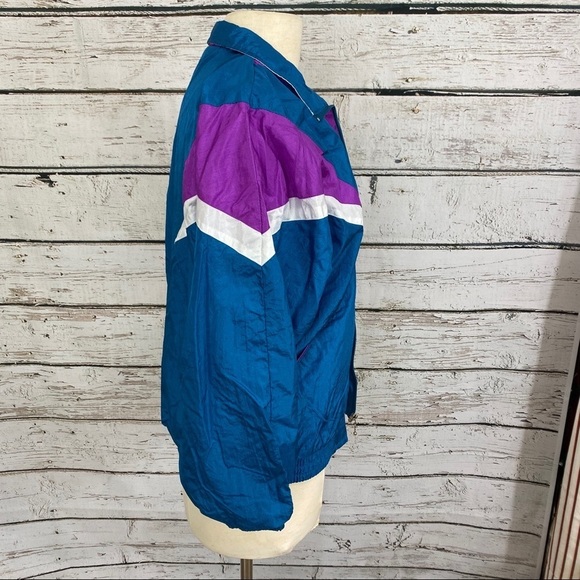 Vintage 80s 90s Track Jacket EUC Petite Medium - Picture 3 of 7